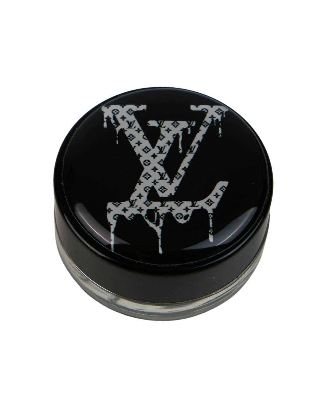 Tarro de silicona Beetle Print con diseño LV blanco y negro