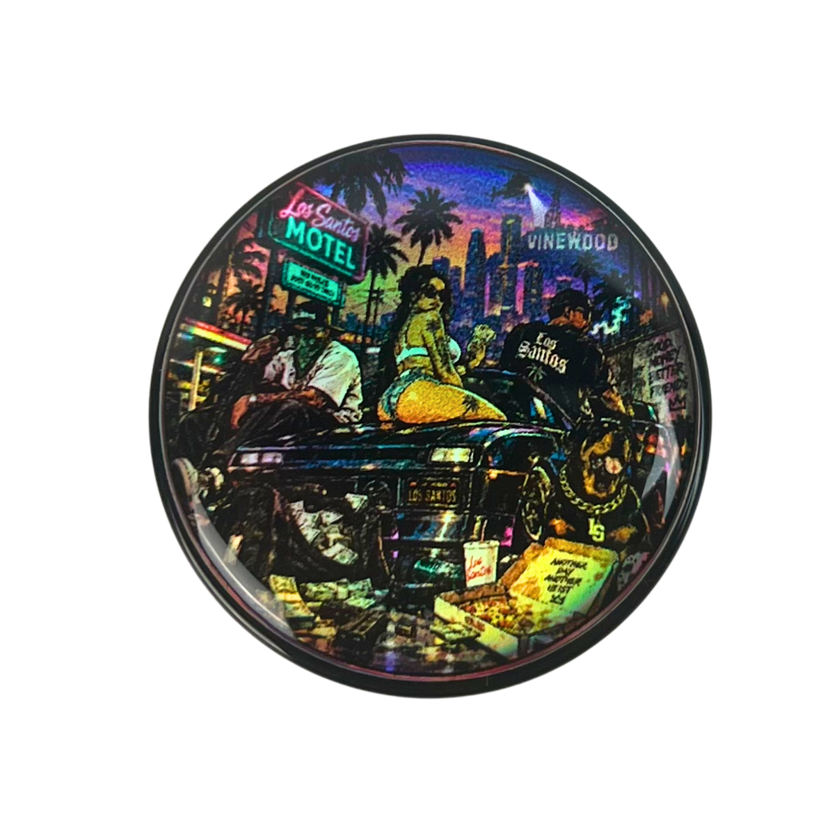 Tarro de vidrio Beetle Print GTA de 5 ml con diseño holográfico 5
