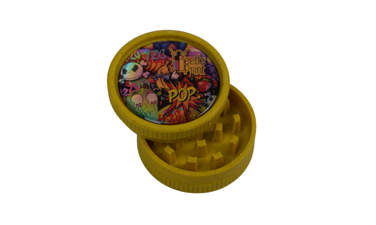 Grinder biodegradable Beetle Print – Diseño collage patrón A