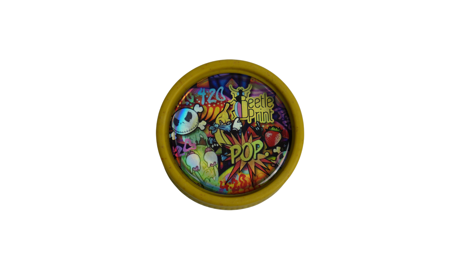 Grinder biodegradable Beetle Print – Diseño collage patrón A