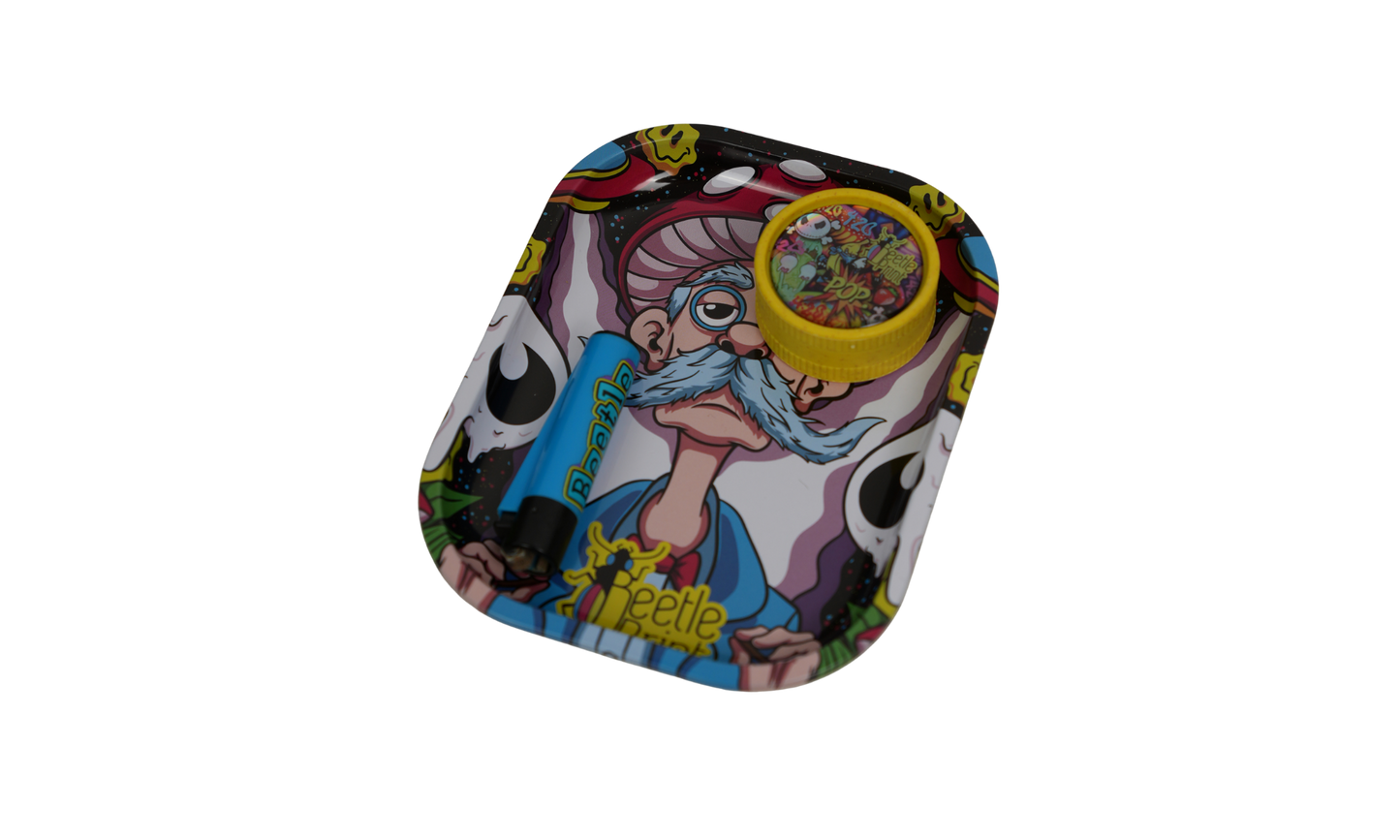 Grinder biodegradable Beetle Print – Diseño collage patrón A