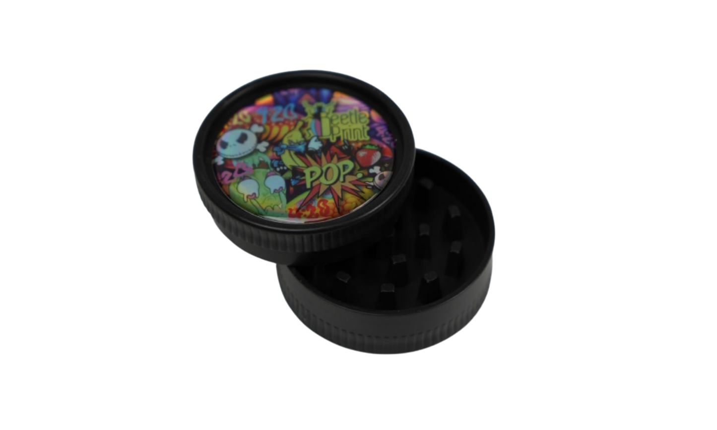 Grinder biodegradable Beetle Print – Diseño collage patrón A