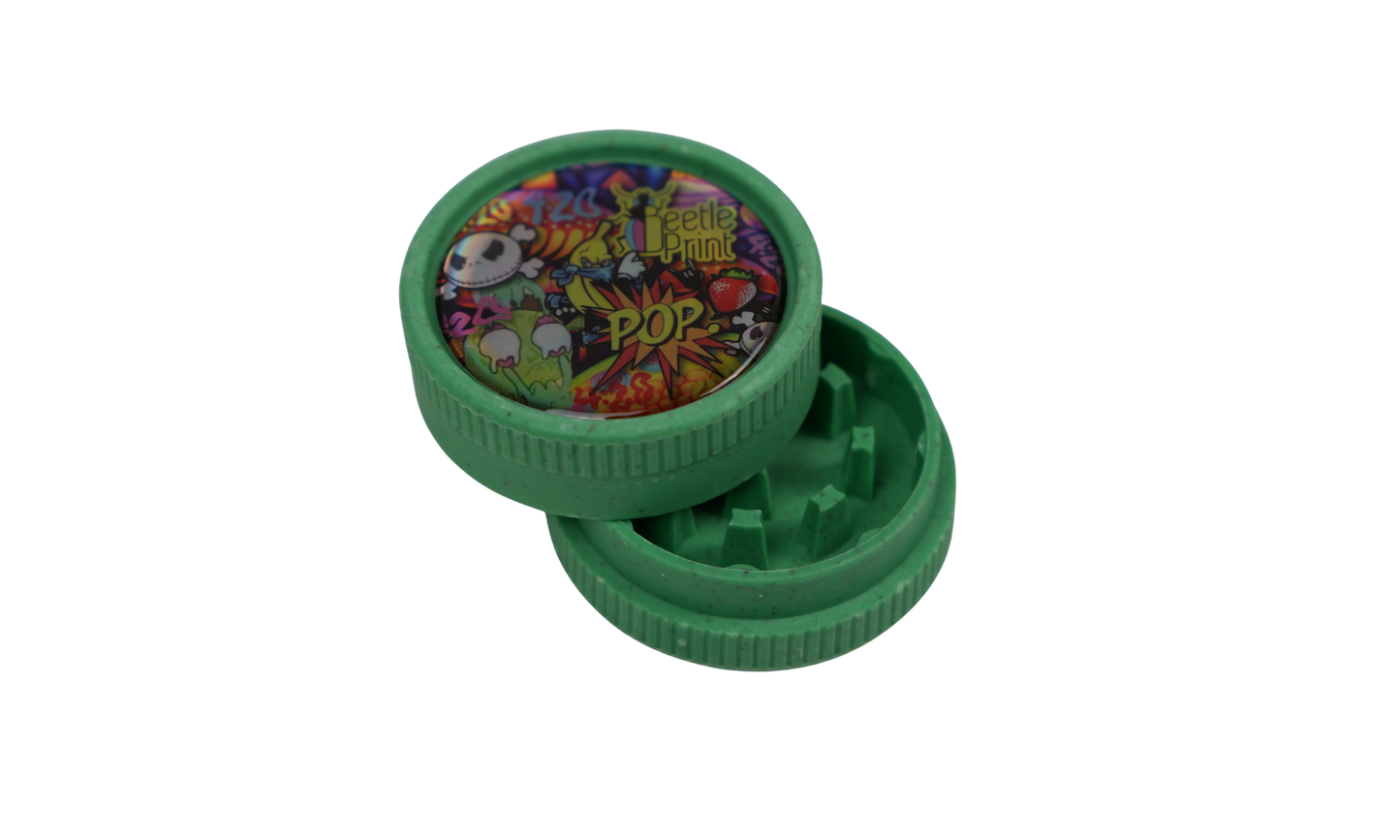 Grinder biodegradable Beetle Print – Diseño collage patrón A