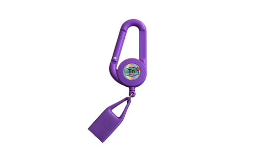 Lighter leash retráctil tipo picamechero anti-pérdidas con mosquetón y logo DIR2 (no incluye mechero)