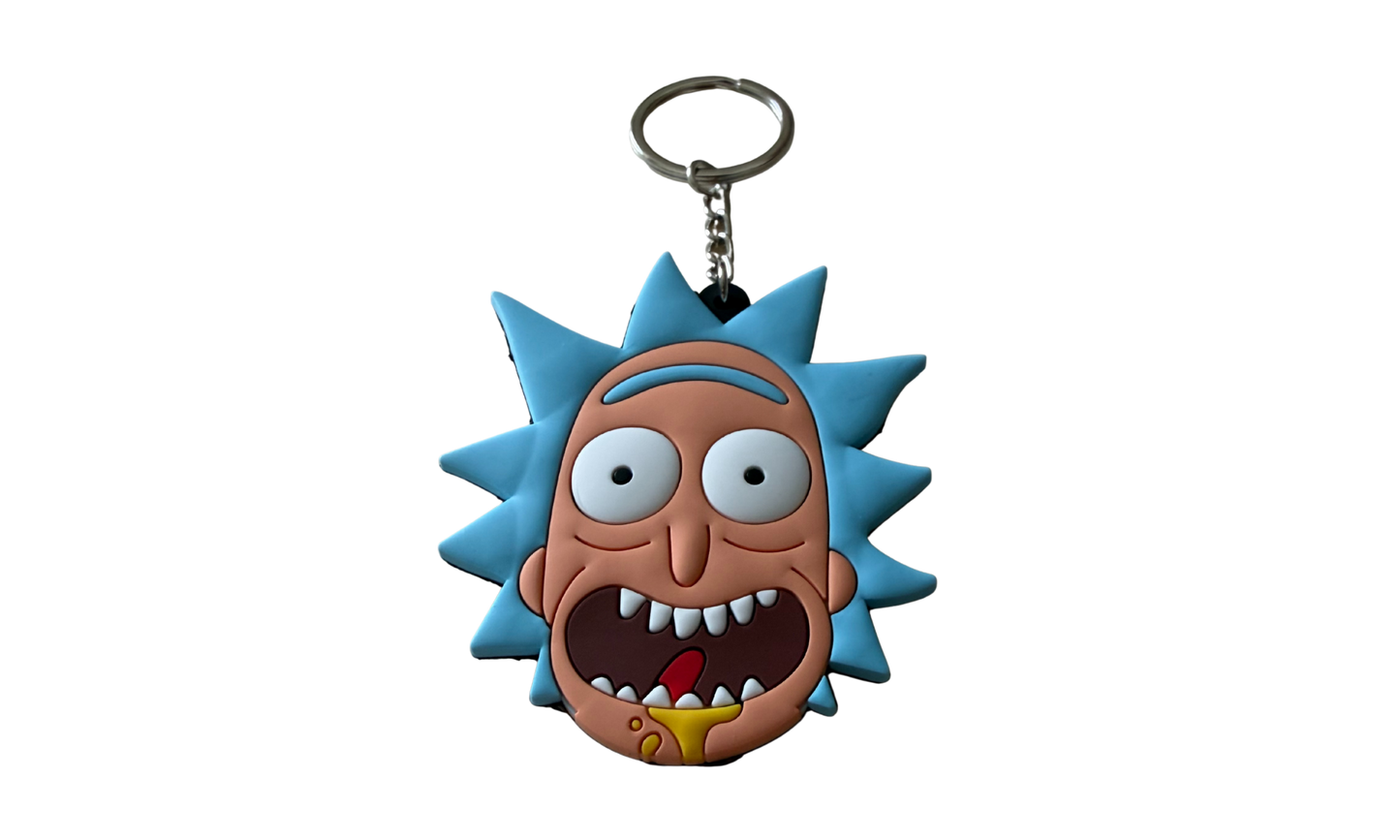 Llavero de Silicona Dúo Espacial | Cartoon 3D + Logo en Relieve