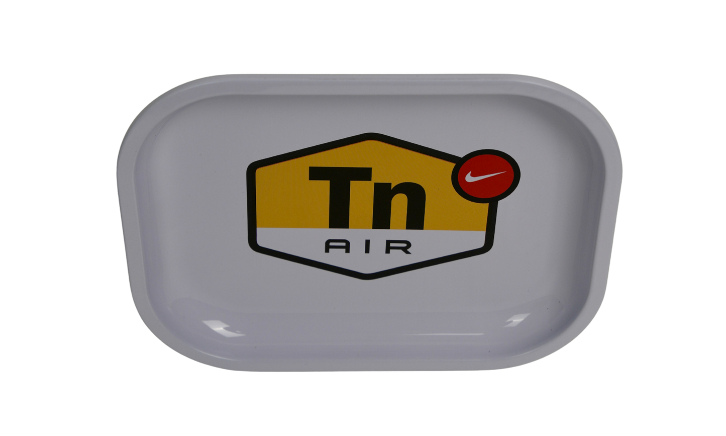 Metal rolling tray with minimal DIR signal graphic design