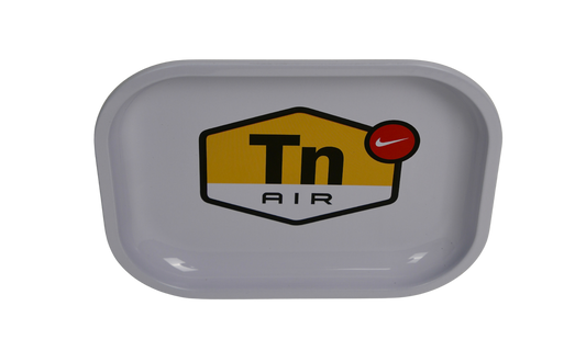 Metal rolling tray with minimal DIR signal graphic design