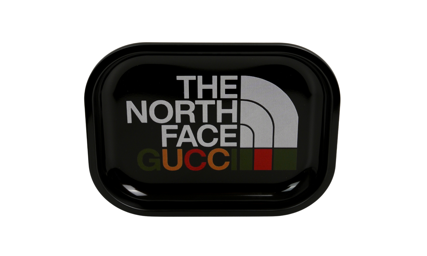 Metal rolling tray with outdoor luxury fusion graphic design