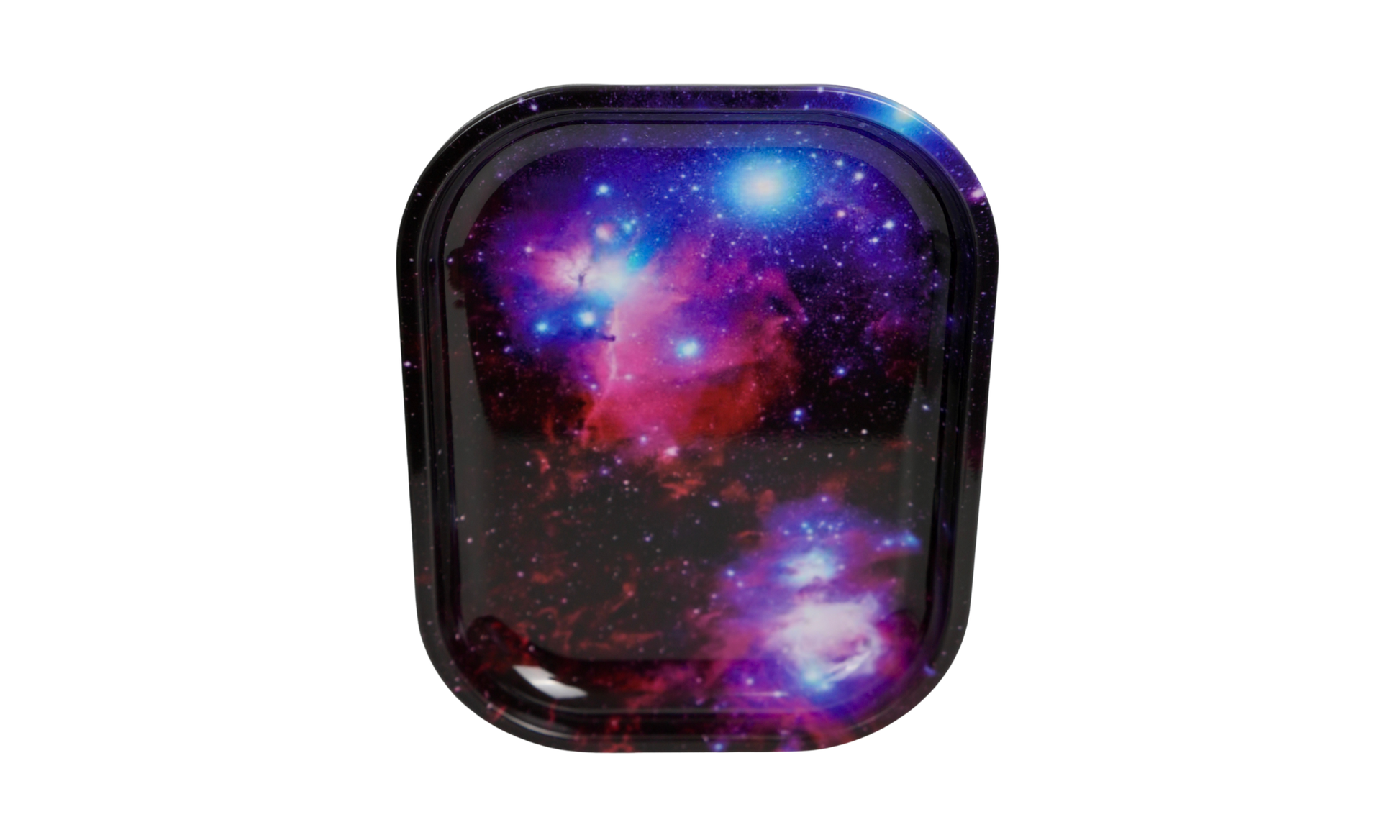Metal rolling tray with cosmic galaxy nebula design
