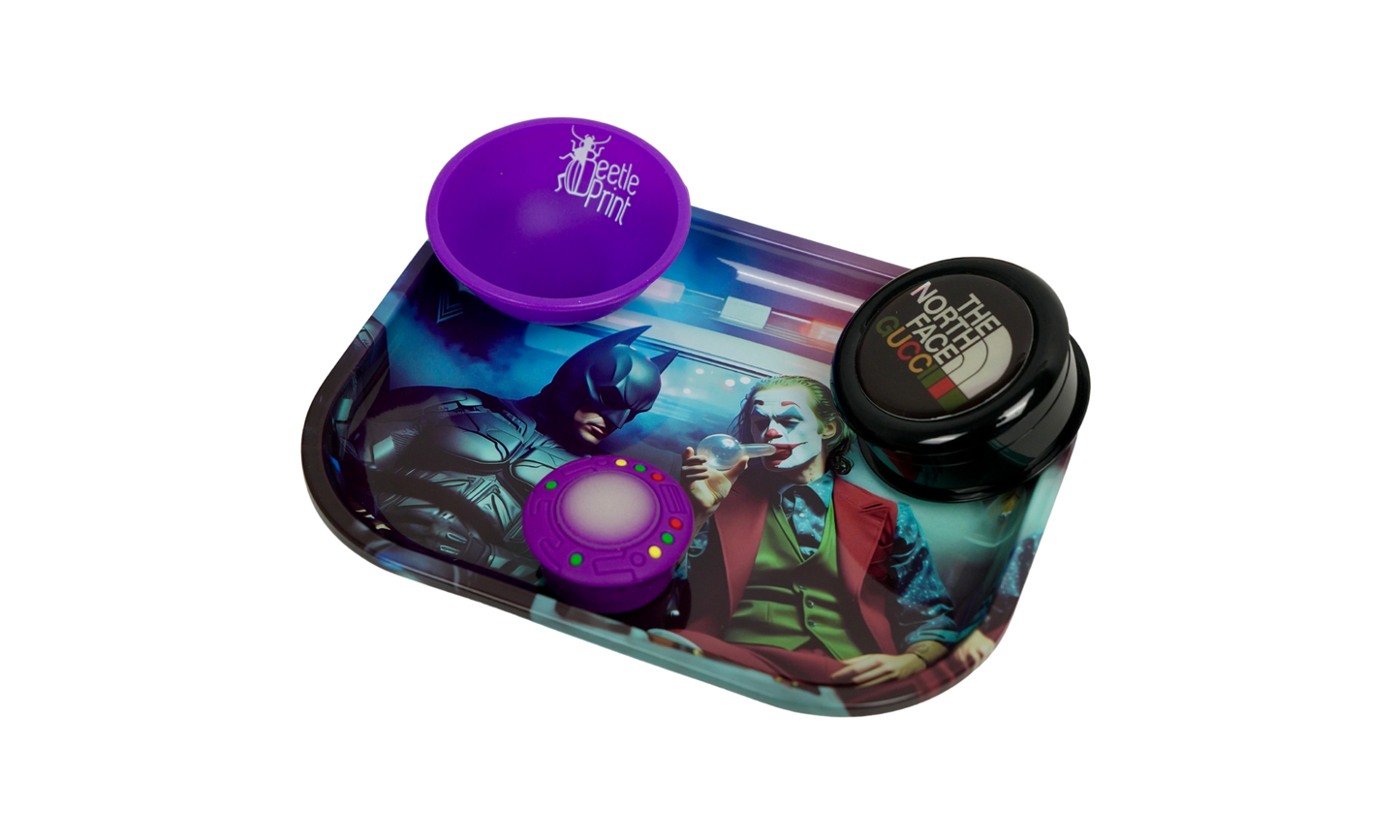 Bandeja de liar metálica Night Encounter – Diseño gráfico Beetle Print®