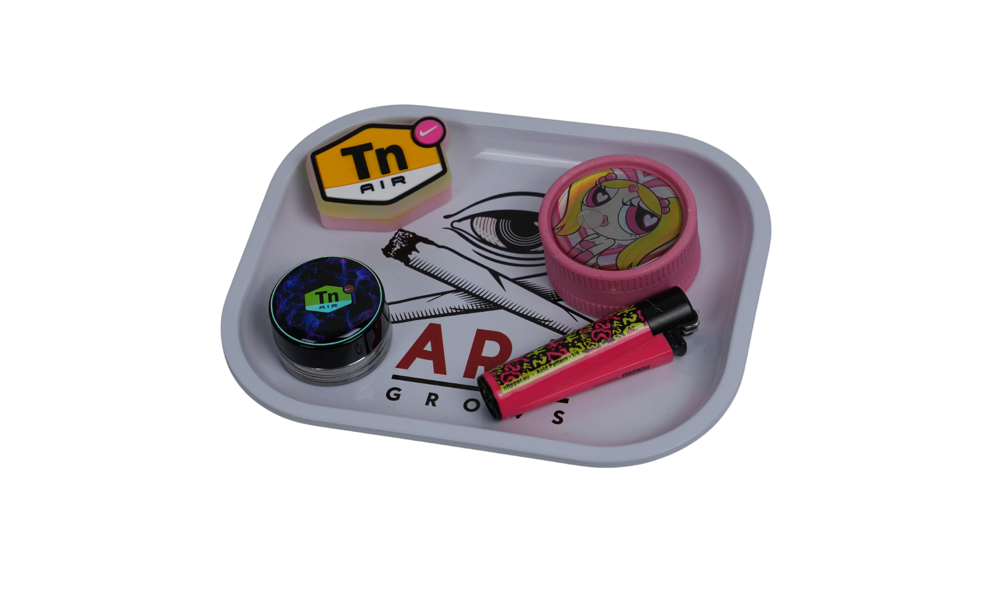 Pack de bandeja con accesorios Beetle Print, set completo para liar con grinder, bowl y complementos