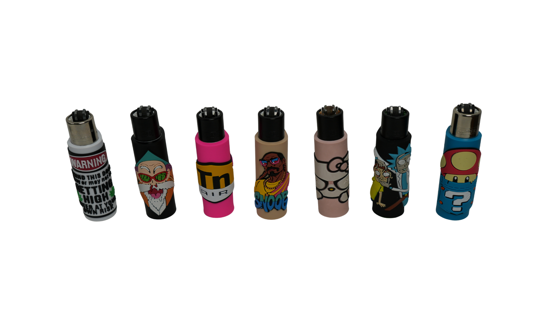 Pack de mechero con funda de silicona Beetle Print® diseño DIR Pink, accesorio funcional y resistente