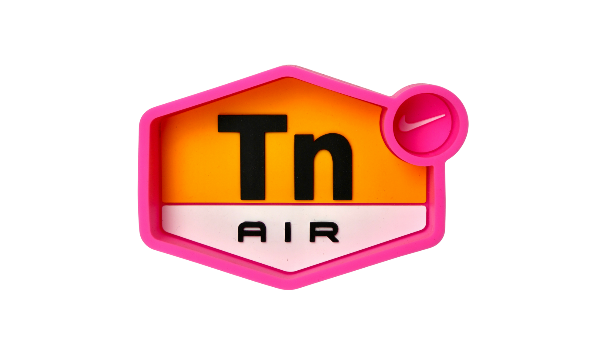 Pink premium silicone ashtray with sport style badge design