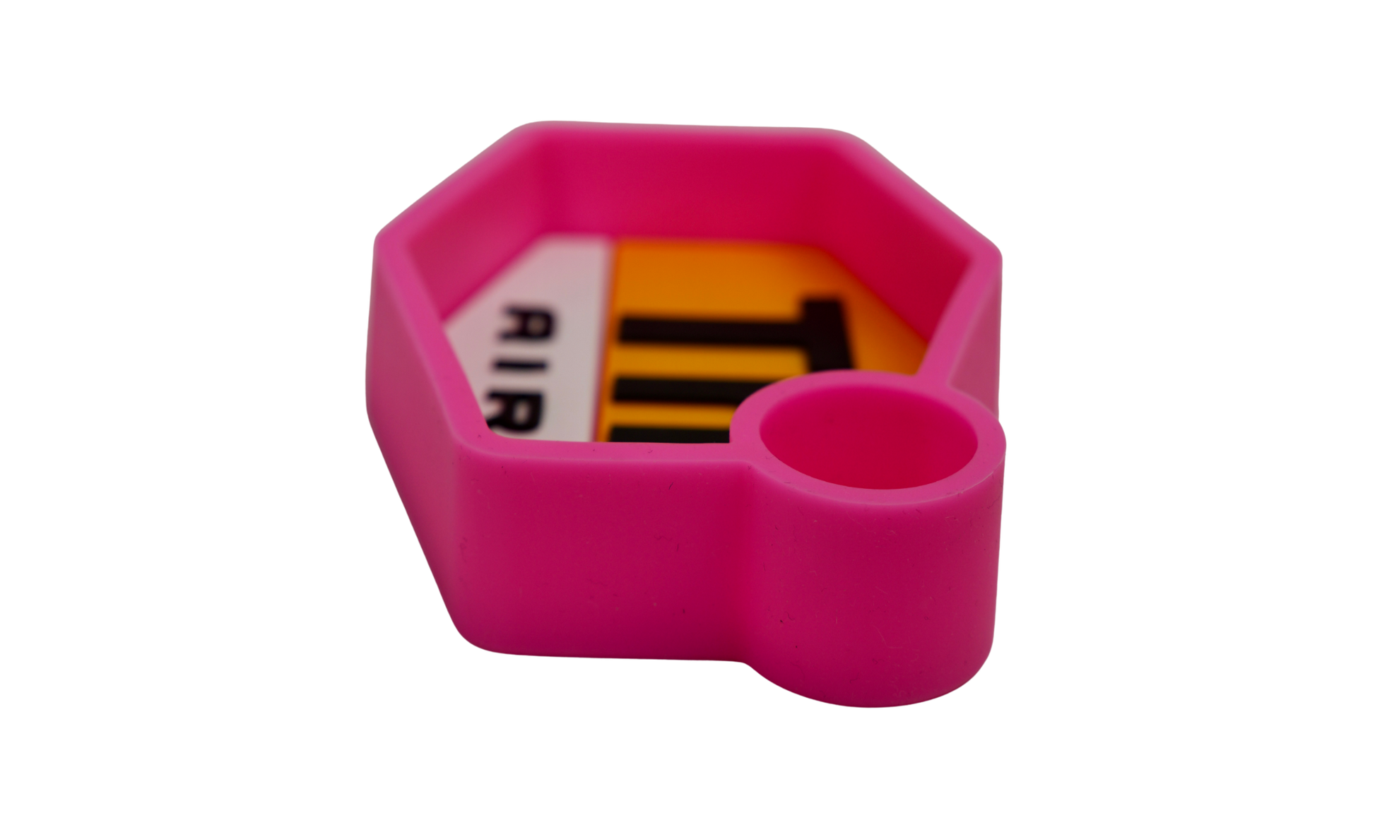 Detail of pink premium silicone ashtray material