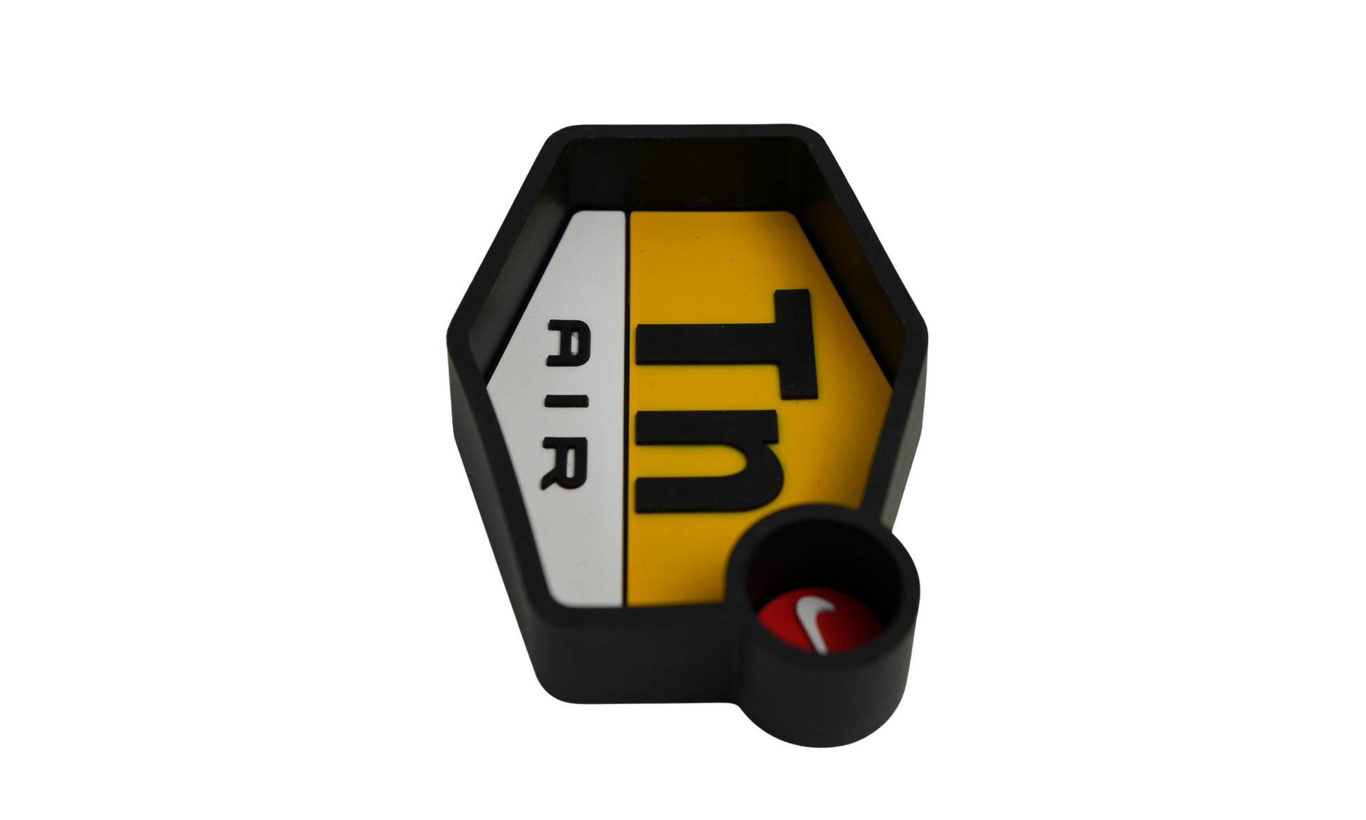 Side view of flexible silicone ashtray