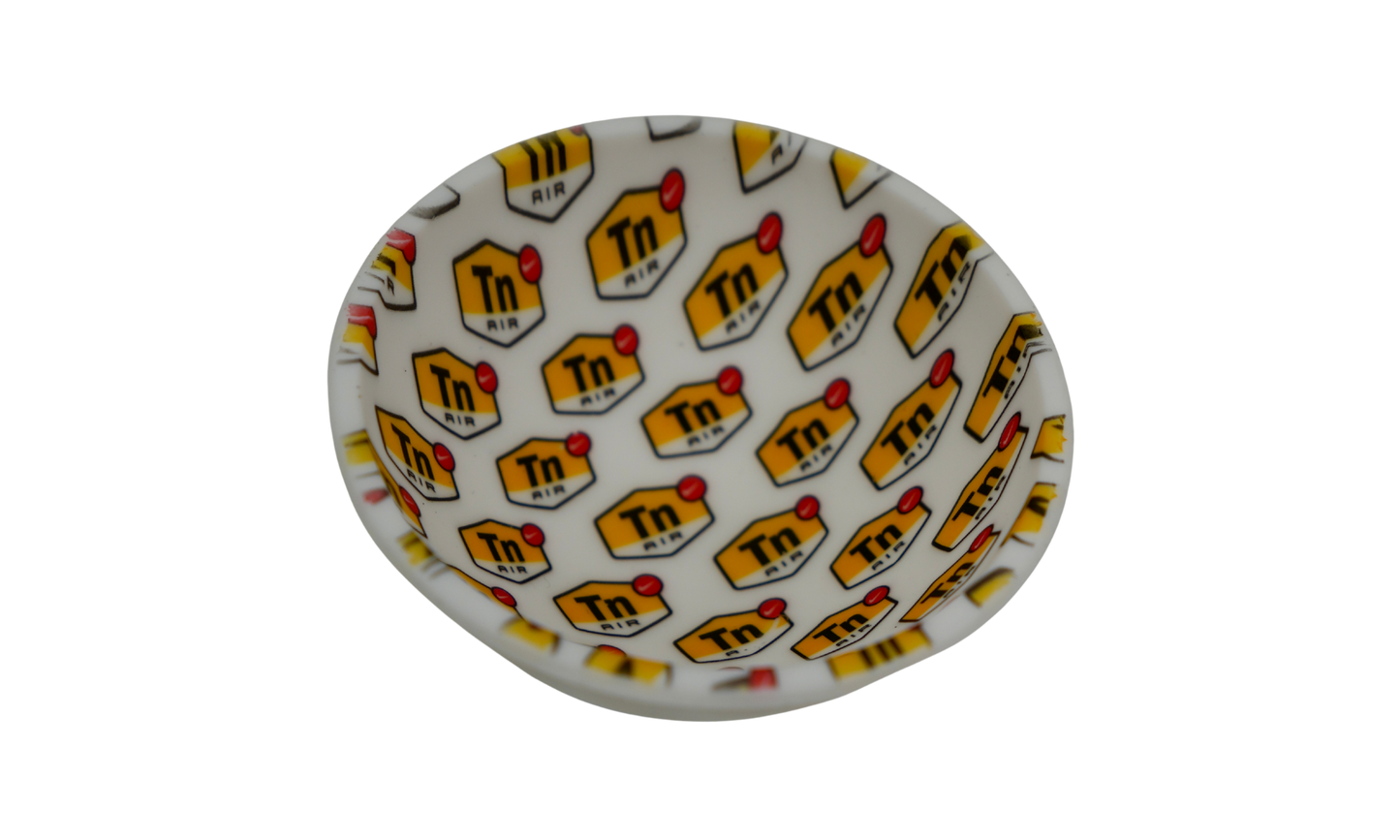Interior pattern detail of silicone bowl