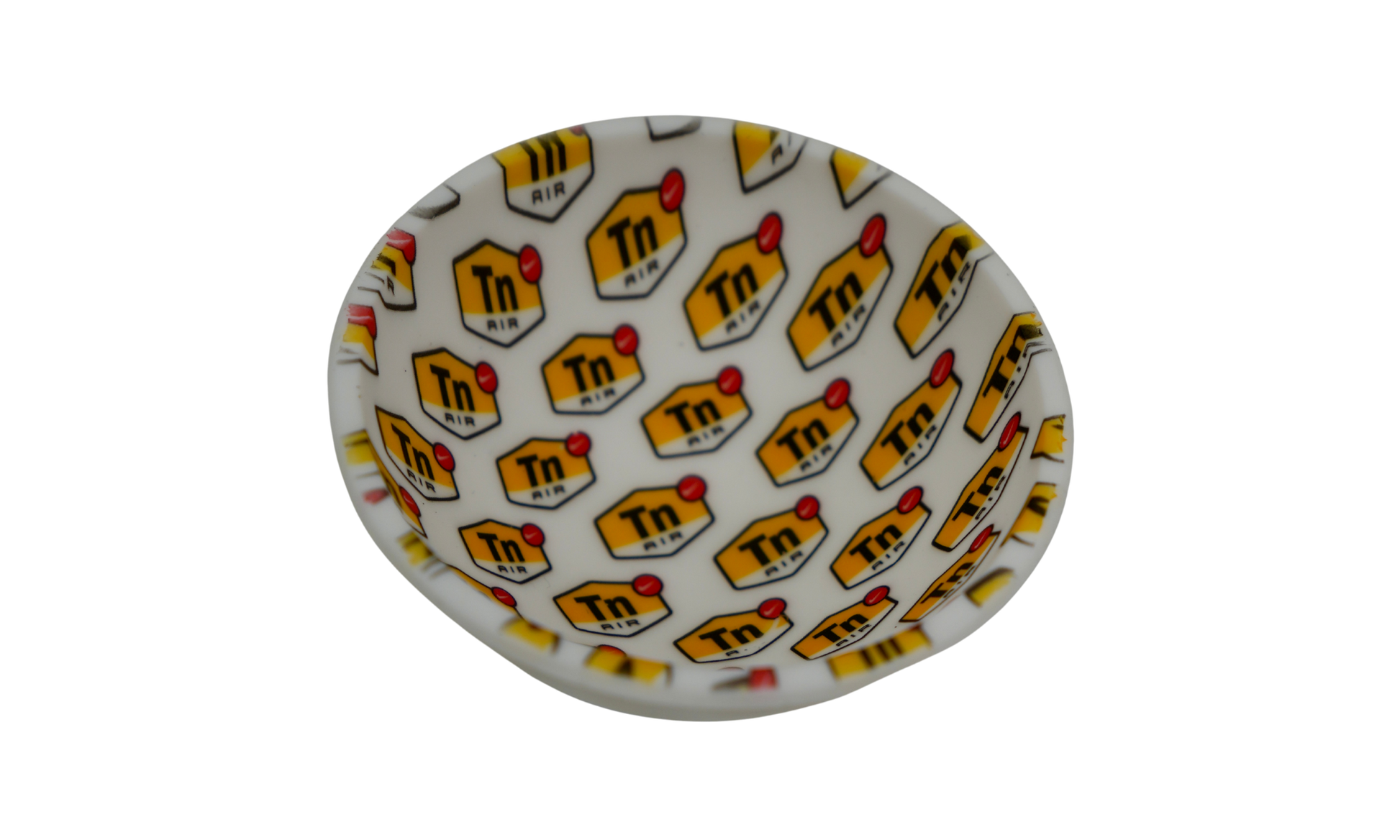 Interior pattern detail of silicone bowl