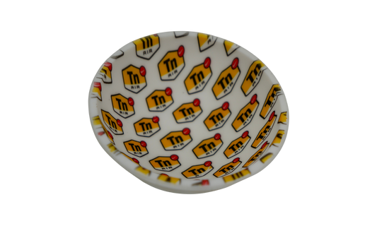 Interior pattern detail of silicone bowl