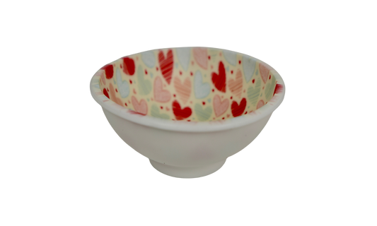 Bowl Full Color Beetle Print Hearts Love vista frontal lateral