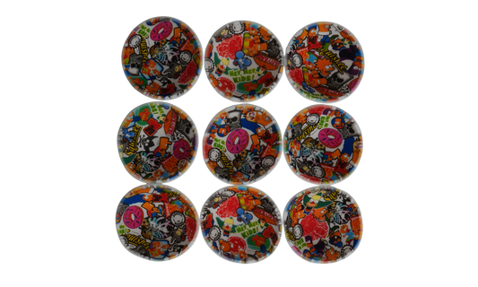 Pack de bowls Full Color Beetle Print diseño Sticker Bomb