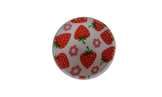 Bowl de silicona Full Color Beetle Print Strawberry Bloom para mezclar sin mancharte