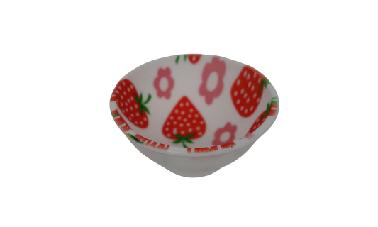 Bowl Full Color Beetle Print Strawberry Bloom vista frontal