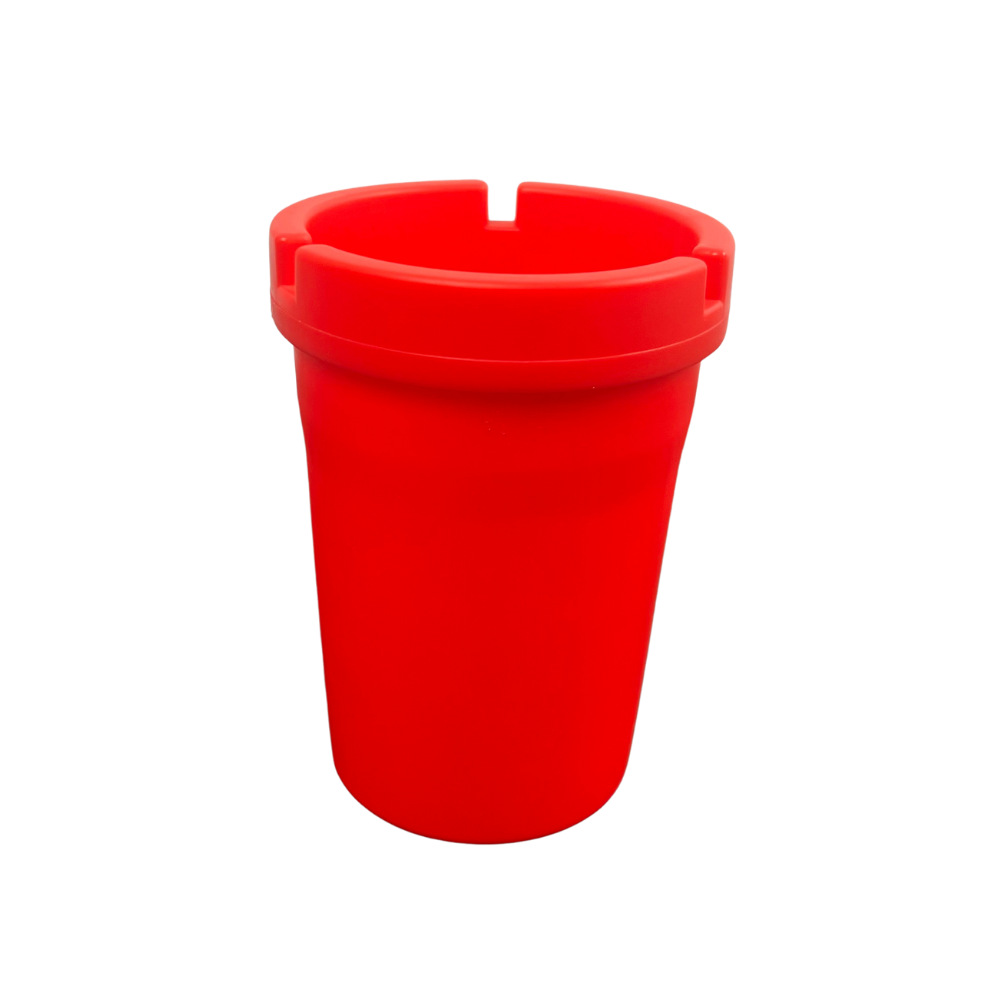 Cenicero Plástico Rojo Minimalista – Diseño Compacto Moderno