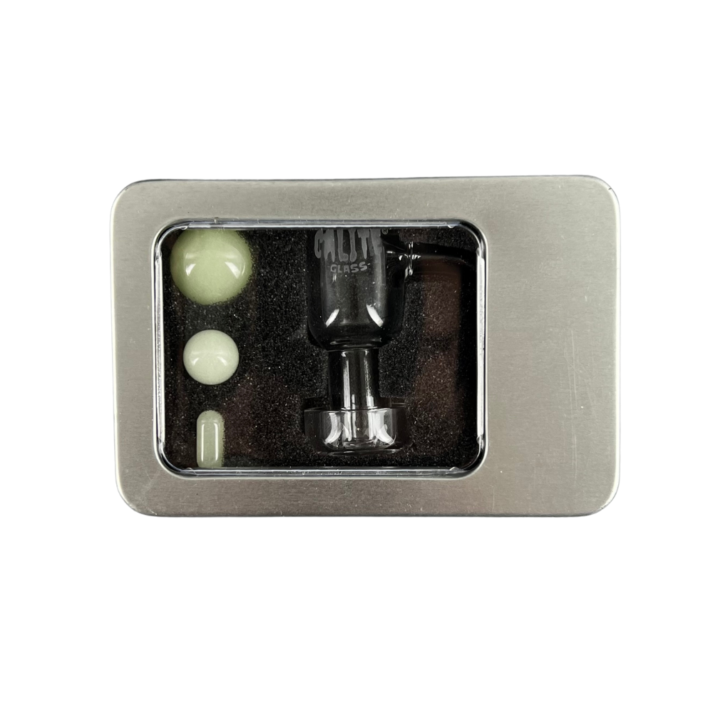 Kit banger de cuarzo con terp pearls y carb cap para extractos caja completa
