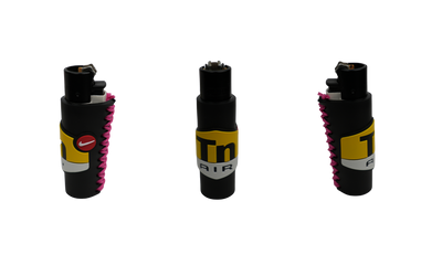 Mechero Beetle Print DIR Black Pink con funda antideslizante (3 vistas)