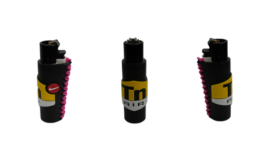 Mechero Beetle Print DIR Black Pink con funda antideslizante (3 vistas)