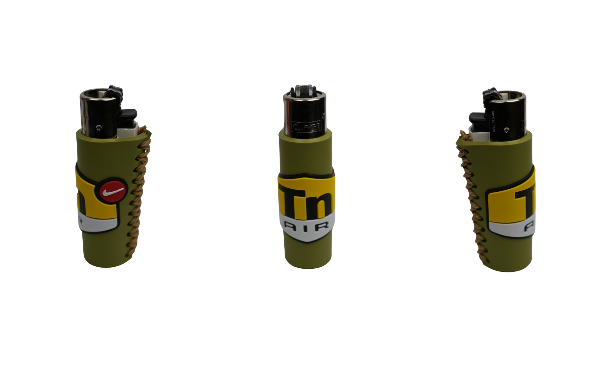 Mechero Beetle Print DIR Olive con funda antideslizante (3 vistas)