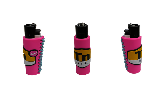 Mechero Beetle Print DIR Pink con funda antideslizante (3 vistas)