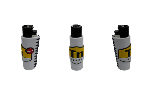 Mechero Beetle Print DIR White con funda antideslizante (3 vistas)