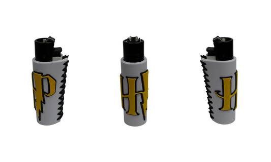 Mechero Beetle Print Magic Letters White con funda antideslizante (3 vistas)