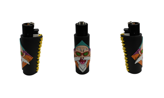 Mechero Beetle Print Master Sage Black con funda antideslizante y diseño maestro legendario (3 vistas)