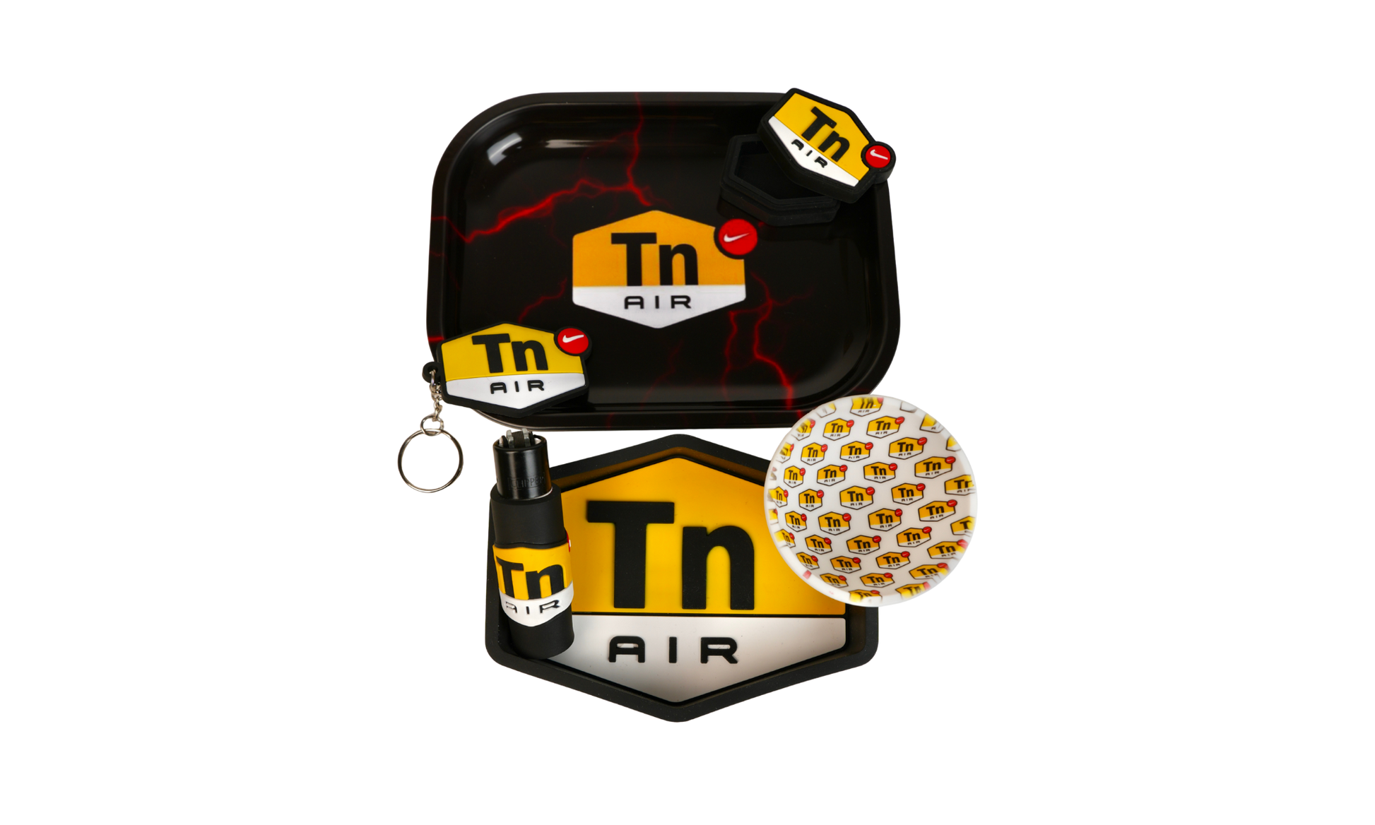 Pack DIR 4 en 1 Beetle Print con cenicero y bowl de silicona, mechero con funda protectora y llavero