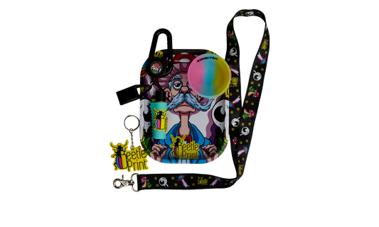 Kit de fumador Beetle Print con accesorios: bandeja de liar, lanyard y bowl de silicona
