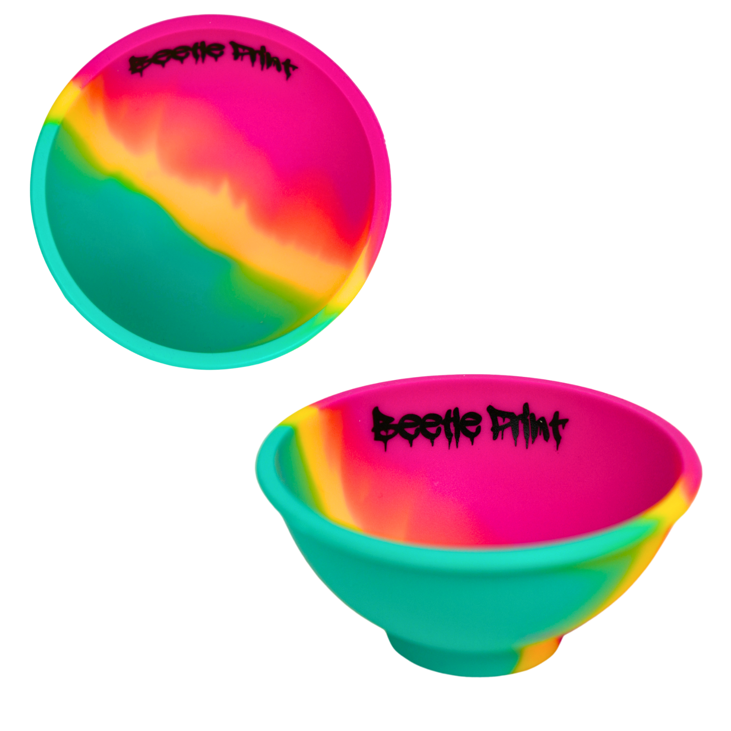 Bowl de silicona multicolor antiadherente, recipiente flexible resistente ideal para mezclar o almacenar