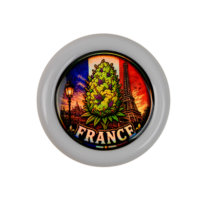 Grinder Zero France Beetle Print con diseño artístico inspirado en París y resina holográfica brillante