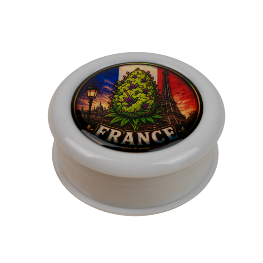 Grinder Zero premium con diseño France y acabado holográfico brillante