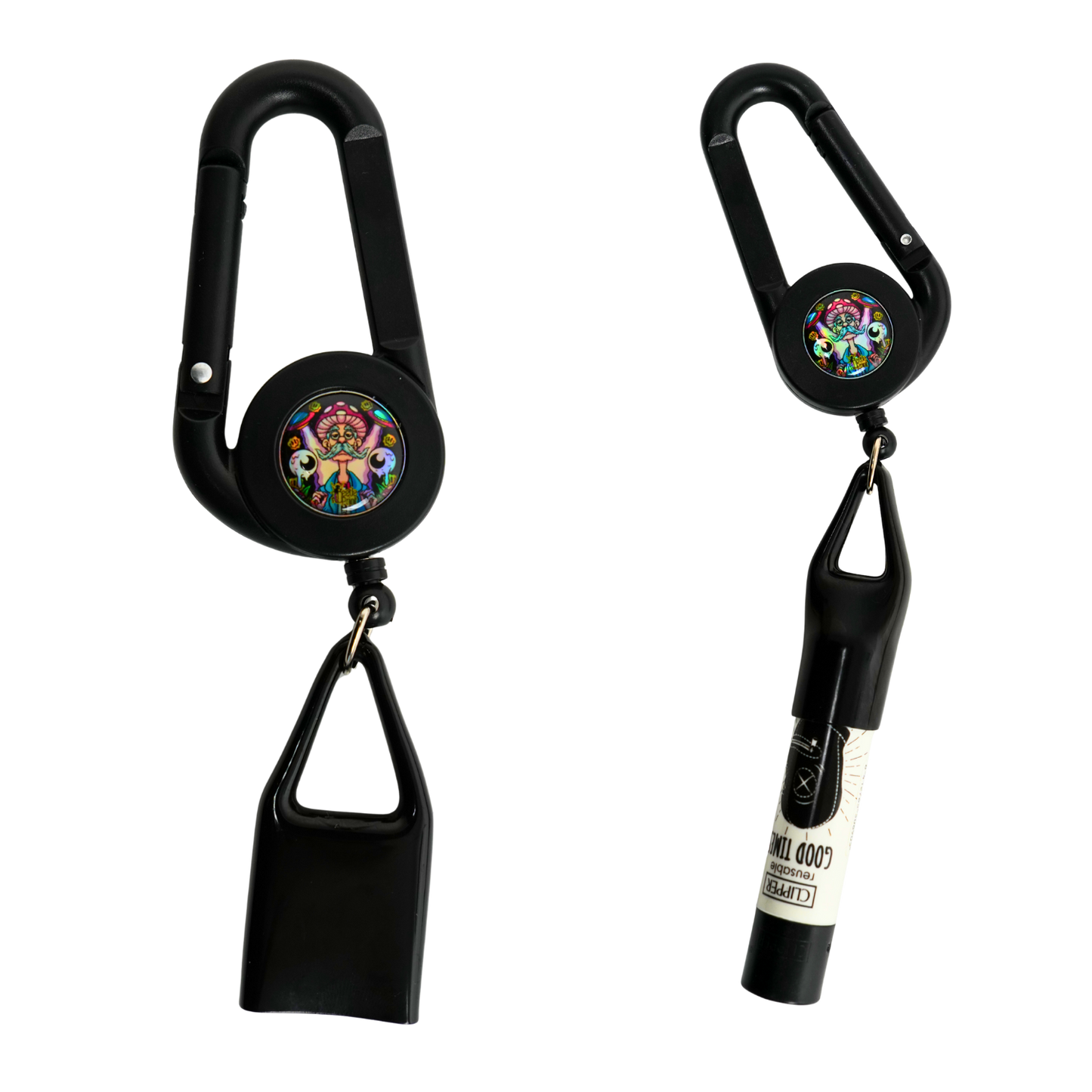 Lighter leash retráctil con clip para mechero Beetle Print, accesorio práctico para llevar encendedor siempre a mano