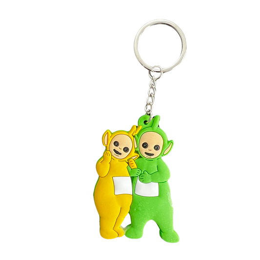 Llavero de silicona con diseño personajes de colores estilo cartoon en relieve 3D con anilla metálica