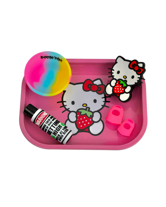Pack smoking cute con bandeja osito, mechero con funda, tarro de silicona y dedales