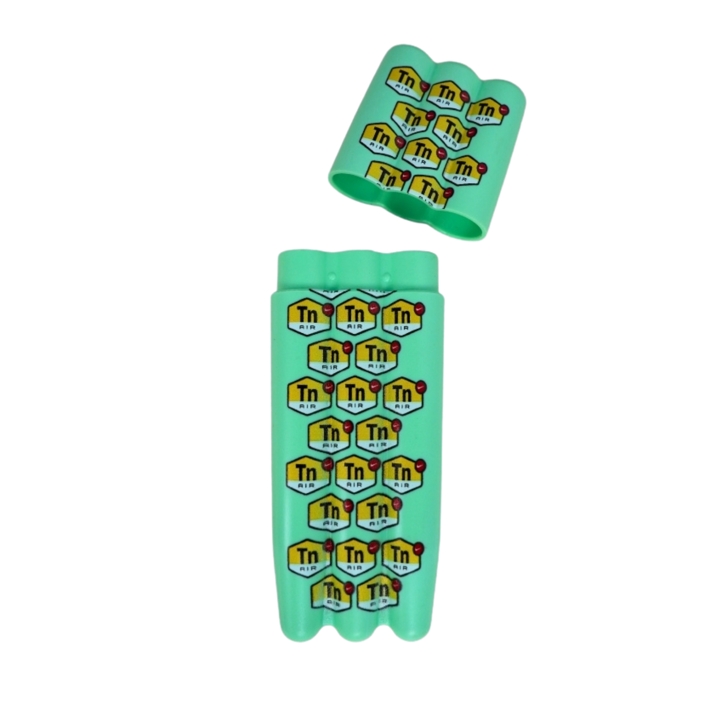Portaconos de silicona verde con capacidad múltiple, diseño flexible, ligero y resistente para transporte seguro