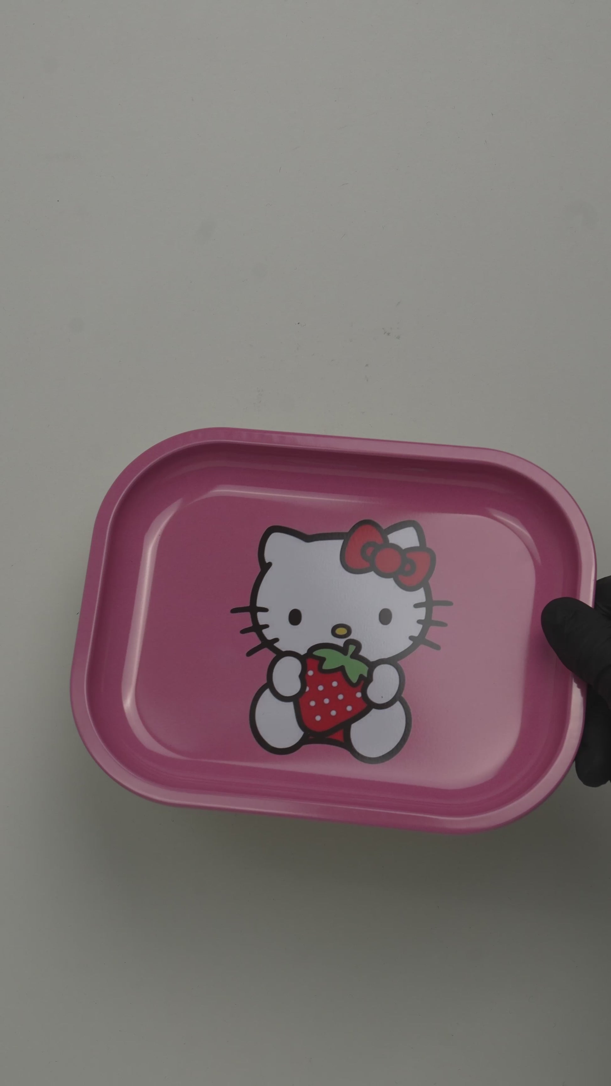 Pink kawaii cat metal rolling tray by Beetle Print video