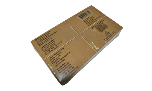 Caja RAW Classic papel de fumar tamaño 1 1/4 con 24 librillos y 50 hojas por librillo parte trasera caja