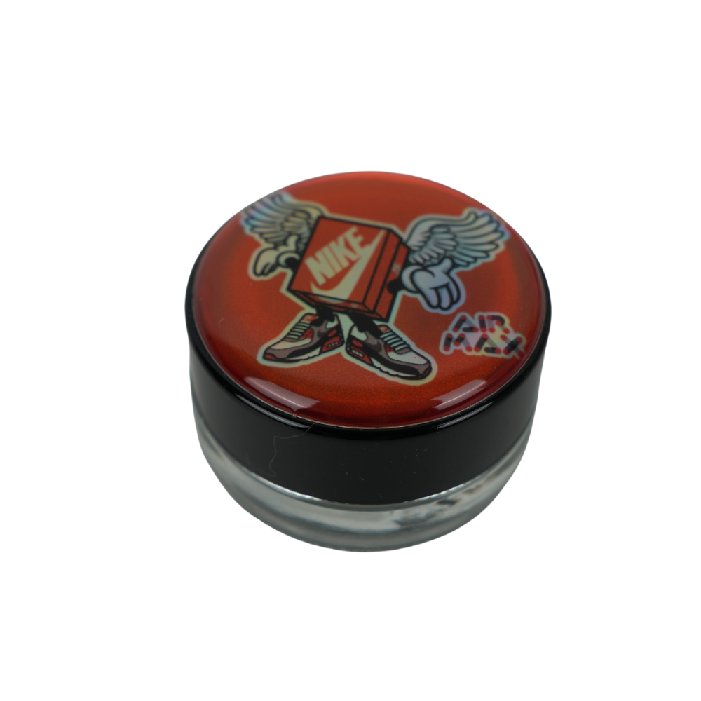 Tarro de Vidrio 5 ml con Tapa ABS y Vinilo Resinable | Diseño Coleccionable